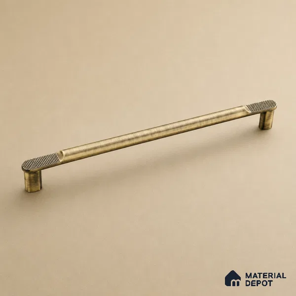 Ottr Zinc Cabinet Handle HA 00151 K Antique Brass Finish - 224mm | 2 Years Warranty