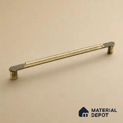 Ottr Zinc Cabinet Handle HA 00151 L Antique Brass Finish - 288mm | 2 Years Warranty