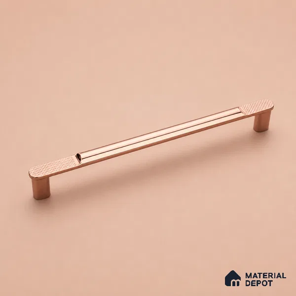 Ottr Zinc Cabinet Handle HA 00151 G Rose Gold Finish - 224mm | 2 Years Warranty