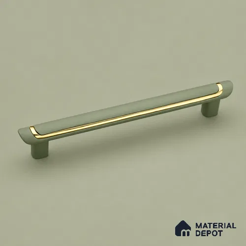 Ottr Zinc Cabinet Handle HA 00152 E Green Gold Finish - 96mm | 2 Years Warranty