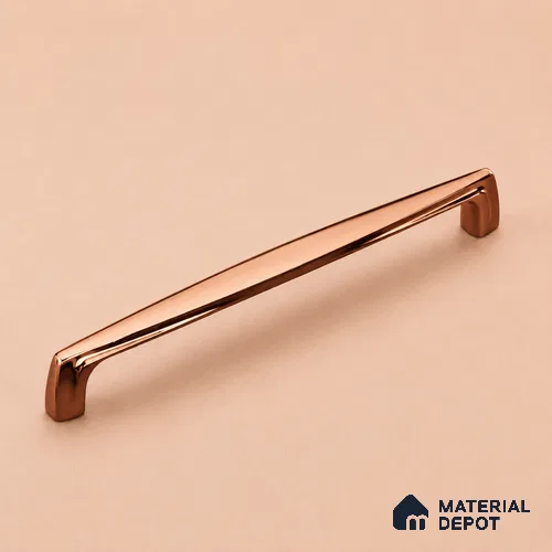 Ottr Zinc Cabinet Handle HA 00153 D Rose Gold Finish - 96mm | 2 Years Warranty