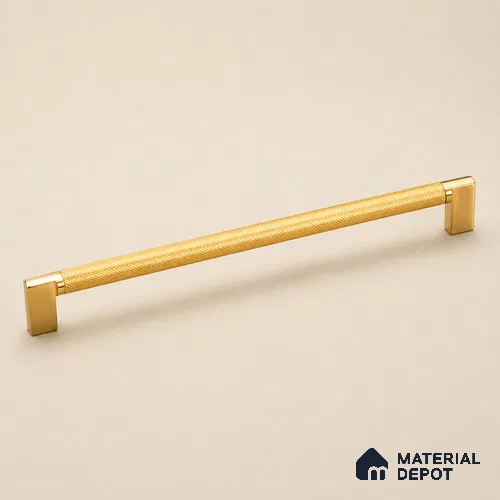 Ottr Zinc Cabinet Handle HA 00160 K Gold Dual Tone Finish - Knob | 2 Years Warranty