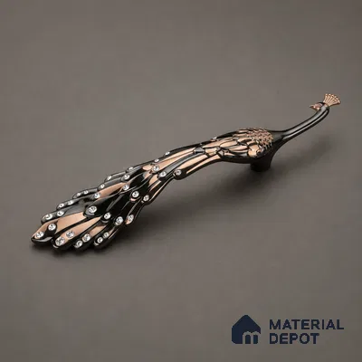 Ottr Zinc Cabinet Handle HA 00162 D Antique Brass Copper Finish - 96mm | 2 Years Warranty