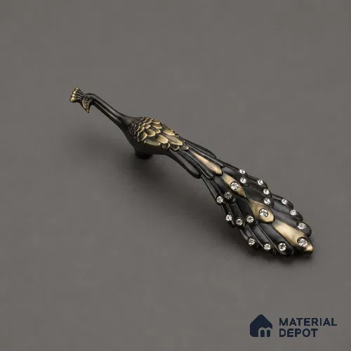 Ottr Zinc Cabinet Handle HA 00162 B Antique Brass Finish - 160mm | 2 Years Warranty