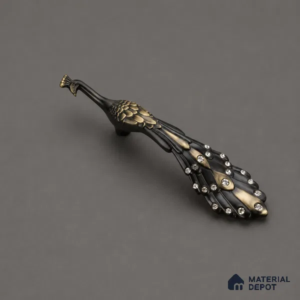 Ottr Zinc Cabinet Handle HA 00162 B Antique Brass Finish - 160mm | 2 Years Warranty