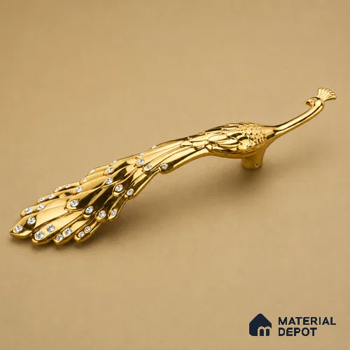 Ottr Zinc Cabinet Handle HA 00162 I PVD Gold Finish - 224mm | 2 Years Warranty