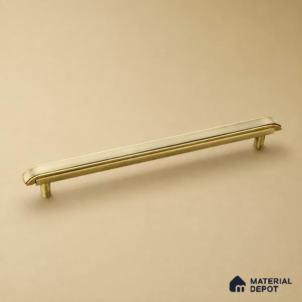 Ottr Zinc Cabinet Handle HA 00164 J Antique Brass Gold Finish - 160mm | 2 Years Warranty