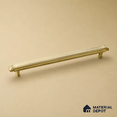 Ottr Zinc Cabinet Handle HA 00164 L Antique Brass Gold Finish - 288mm | 2 Years Warranty