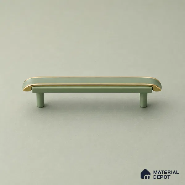 Ottr Zinc Cabinet Handle HA 00164 D Green Gold Finish - 288mm | 2 Years Warranty