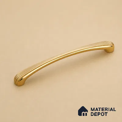 Ottr Zinc Cabinet Handle HA 00165 I Antique Brass Gold Finish - 96mm | 2 Years Warranty