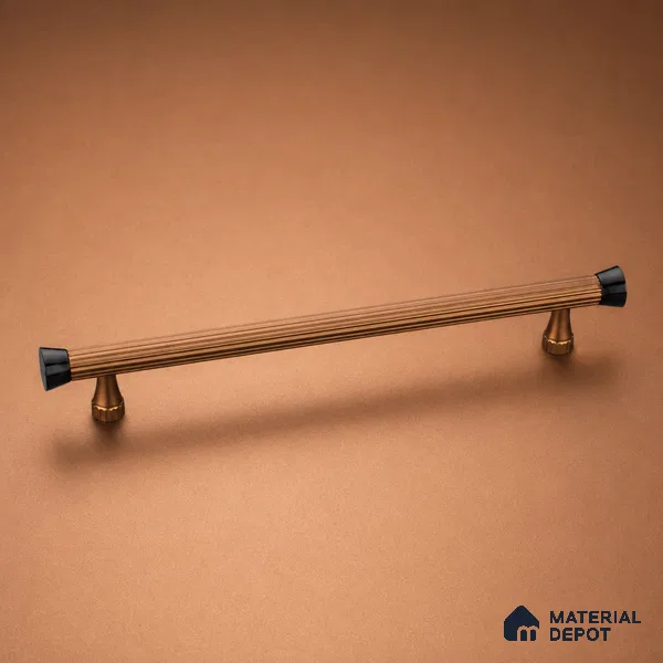 Ottr Aluminium Cabinet Handle HA 00166 Y Bronze PVD Black Finish - 448mm | 2 Years Warranty