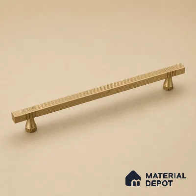 Ottr Aluminium Cabinet Handle HA 00168 V Antique Brass Finish - 96mm | 2 Years Warranty