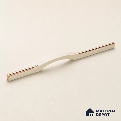 Ottr Aluminium Cabinet Handle HA 00169 AC White Pearl Rose Gold Finish - 36in | 2 Years Warranty