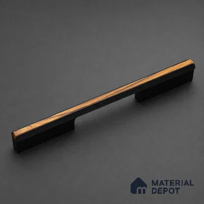 Ottr Aluminium Cabinet Handle HA 00171 S Black Wood Finish - 544mm | 2 Years Warranty