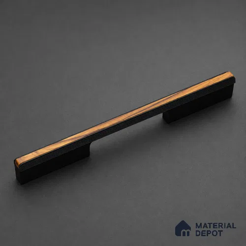 Ottr Aluminium Cabinet Handle HA 00171 S Black Wood Finish - 544mm | 2 Years Warranty