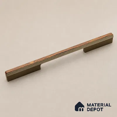 Ottr Aluminium Cabinet Handle HA 00171 O Champagne Wood Finish - 832mm | 2 Years Warranty