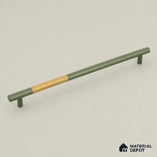 Ottr Aluminium Cabinet Handle HA 00179 Z Green PVD Gold Finish - 576mm | 2 Years Warranty