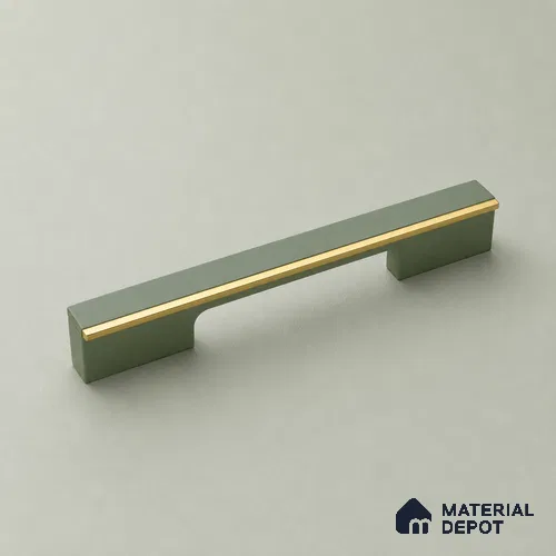 Ottr Aluminium Cabinet Handle HA 00180 R Green PVD Gold Finish - 448mm | 2 Years Warranty