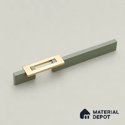 Ottr Aluminium Cabinet Handle HA 00181 S Green PVD Gold Finish - 160mm | 2 Years Warranty