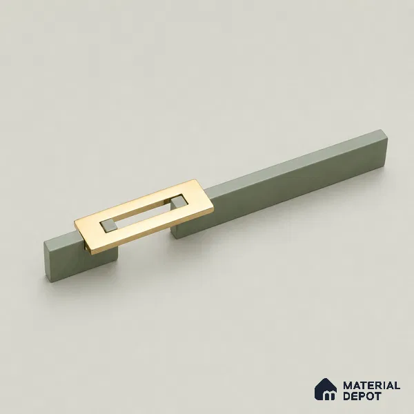 Ottr Aluminium Cabinet Handle HA 00181 S Green PVD Gold Finish - 160mm | 2 Years Warranty