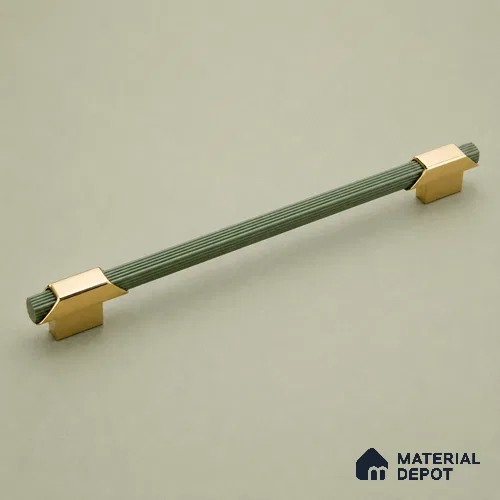 Ottr Aluminium Cabinet Handle HA 00182 S Green PVD Gold Finish - 160mm | 2 Years Warranty