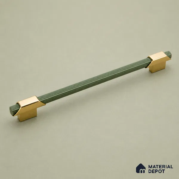 Ottr Aluminium Cabinet Handle HA 00182 U Green PVD Gold Finish - 448mm | 2 Years Warranty