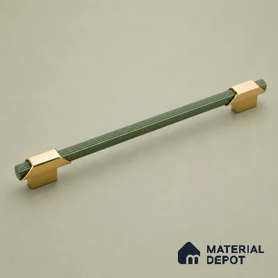 Ottr Aluminium Cabinet Handle HA 00182 V Green PVD Gold Finish - 576mm | 2 Years Warranty