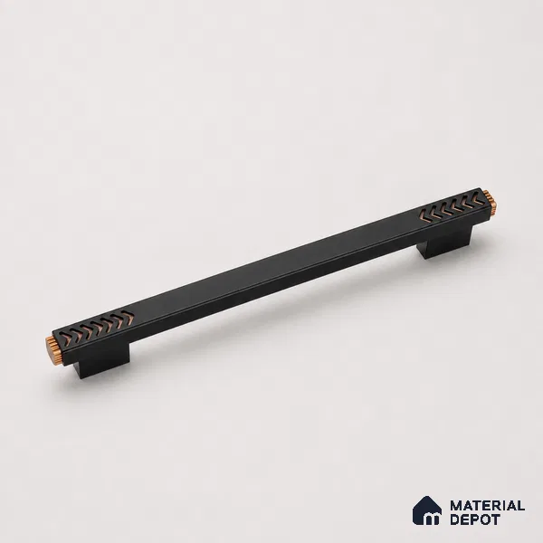 Ottr Aluminium Cabinet Handle HA 00186 Z Black PVD Rose Gold Finish - 576mm | 2 Years Warranty