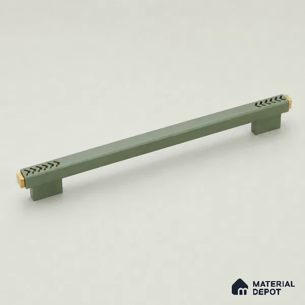 Ottr Aluminium Cabinet Handle HA 00186 S Green PVD Gold Finish - 576mm | 2 Years Warranty
