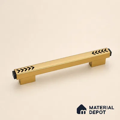 Ottr Aluminium Cabinet Handle HA 00186 K PVD Gold Black Finish - 448mm | 2 Years Warranty