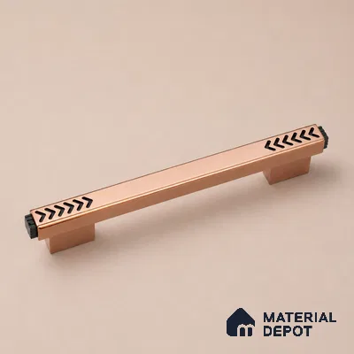Ottr Aluminium Cabinet Handle HA 00186 PVD Rose Gold Black Finish - 96mm | 2 Years Warranty