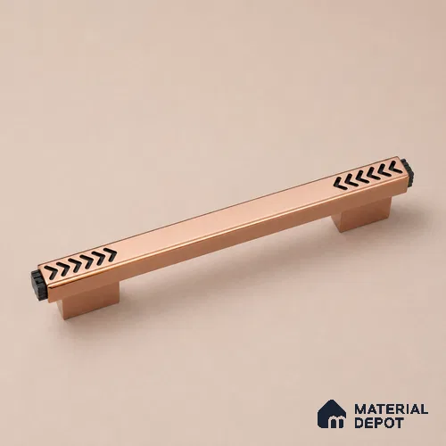 Ottr Aluminium Cabinet Handle HA 00186 F PVD Rose Gold Black Finish - 896mm | 2 Years Warranty