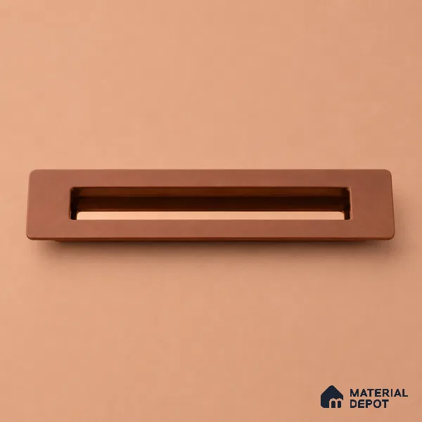 Ottr Zinc Concealed Handle HA 00191 I Bronze Rose Gold Finish - 96mm | 2 Years Warranty