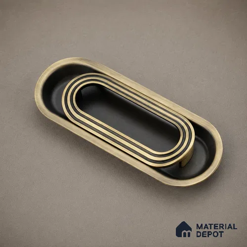 Ottr Zinc Stainless Steel Concealed Handle HA 00192 J Antique Brass Finish - 96mm | 2 Years Warranty