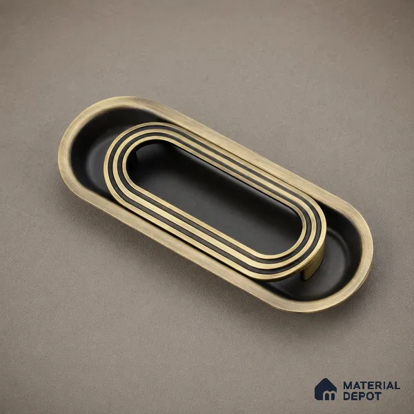Ottr Zinc Stainless Steel Concealed Handle HA 00192 J Antique Brass Finish - 96mm | 2 Years Warranty