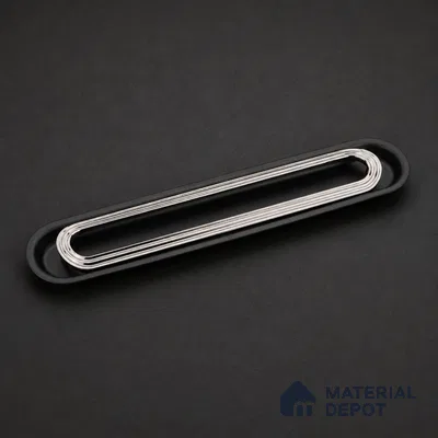 Ottr Zinc Stainless Steel Concealed Handle HA 00192 B Black Nickel Black Finish - 192mm | 2 Years Warranty