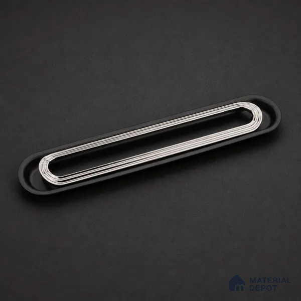 Ottr Zinc Stainless Steel Concealed Handle HA 00192 C Black Nickel Black Finish - 256mm | 2 Years Warranty