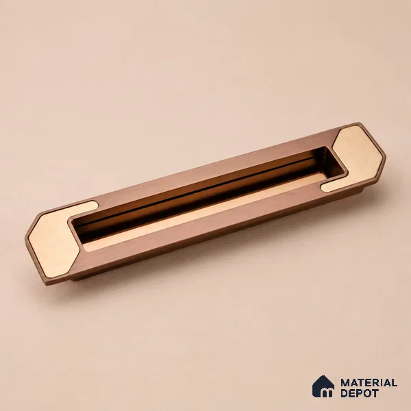 Ottr Zinc Concealed Handle HA 00194 I Rose Gold Dual Tone Finish - 224mm | 2 Years Warranty