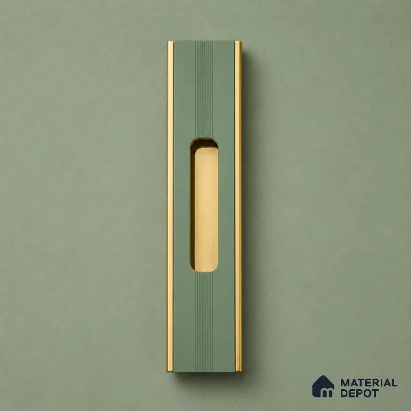 Ottr Aluminium Concealed Handle HA 00197 Green PVD Gold Finish - 8in | 2 Years Warranty
