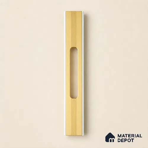Ottr Aluminium Concealed Handle HA 00197 I PVD Gold White Finish - 24in | 2 Years Warranty
