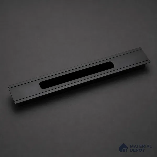 Ottr Aluminium Concealed Handle HA 00198 L Black Dual Tone Finish - 12in | 2 Years Warranty