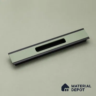 Ottr Aluminium Concealed Handle HA 00198 R Green Black Finish - 18in | 2 Years Warranty
