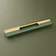 HA 00200 O Ottr Concealed Handle Pvd Gold Green Finish 36in â two-tone gold and green finger-pull handle