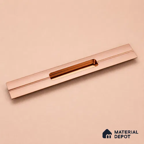 Ottr Aluminium Concealed Handle HA 00205 K Rose Gold Dual Tone Finish - 8in | 2 Years Warranty