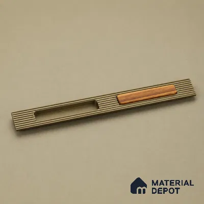 Ottr Aluminium Concealed Handle HA 00206 S Champagne Wood Finish - 600mm | 2 Years Warranty