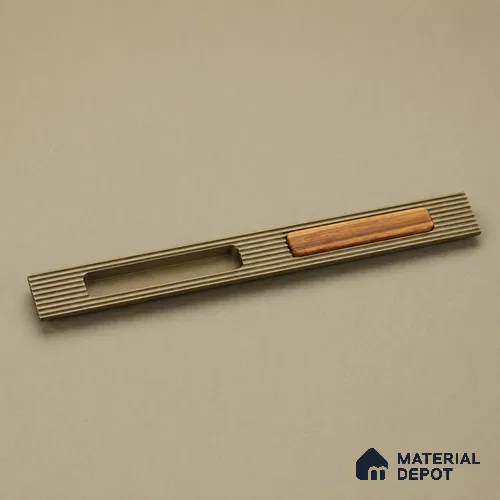 Ottr Aluminium Concealed Handle HA 00206 S Champagne Wood Finish - 600mm | 2 Years Warranty