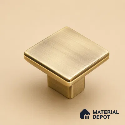 Ottr Zinc Knob HA 00207 Antique Brass Gold Finish - Standard | 2 Years Warranty