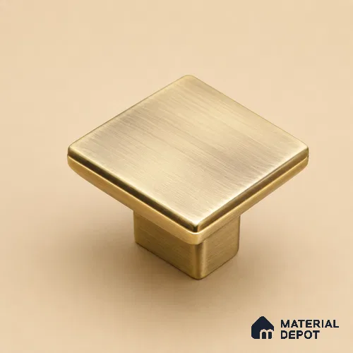 Ottr Zinc Knob HA 00207 Antique Brass Gold Finish - Standard | 2 Years Warranty