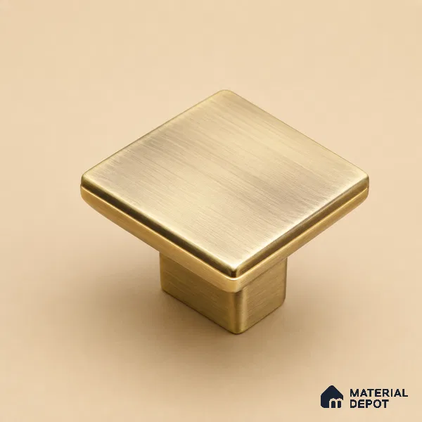 Ottr Zinc Knob HA 00207 Antique Brass Gold Finish - Standard | 2 Years Warranty