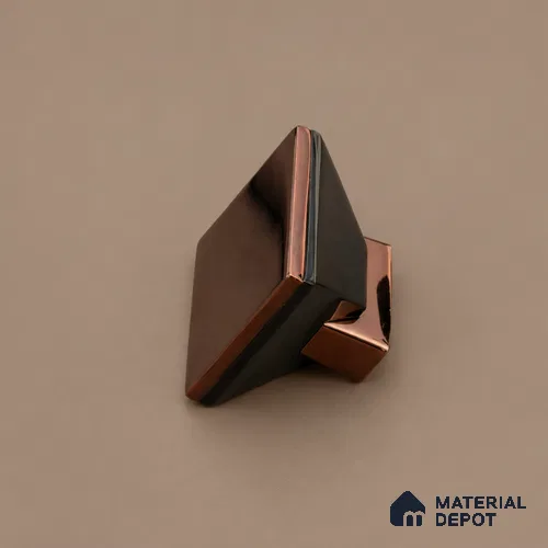 Ottr Zinc Knob HA 00207 D Rose Gold Black Finish - Standard | 2 Years Warranty